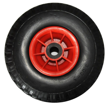 Roue gonflable corps rouge Ø 400 alésage Ø25mm