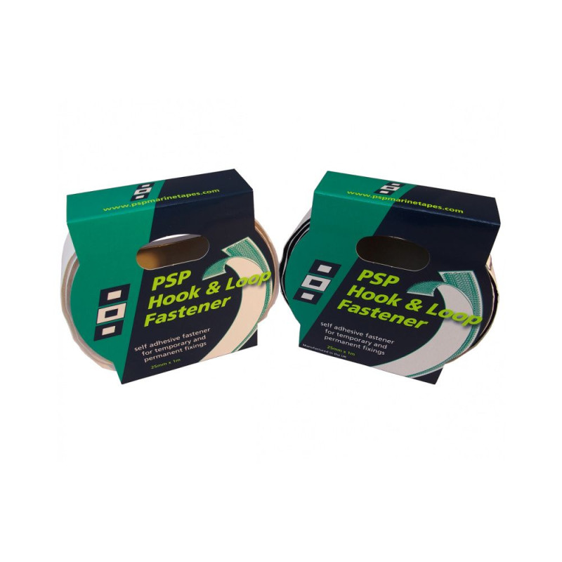 PSP Velcro auto-agripant 25mm x 1m Blanc