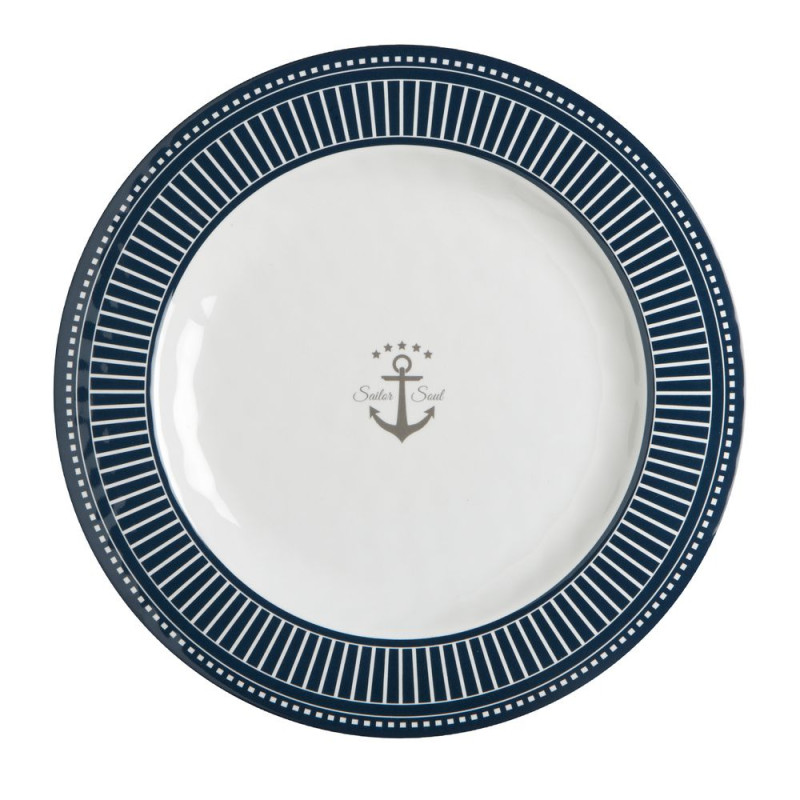 MARINE BUSINESS Assiettes plates SAILOR SOUL, les 6