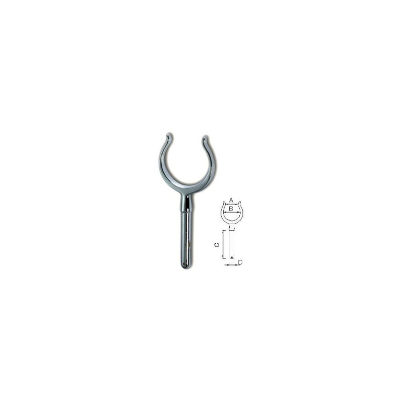 FORESTI Dame de nage laiton chromé Ø58mm tige 76x Ø14mm