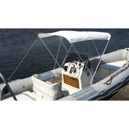 TREM Bimini 3 arceaux 170x180x140cm toile blanche