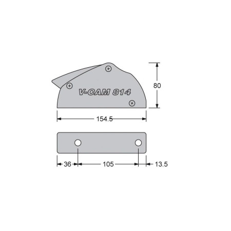 ANTAL Bloqueur V-CAM 814 triple pour cordage Ø10mm à 12mm