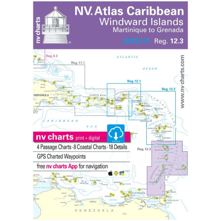 NV Charts Atlas Martinique à Grenade 12.3