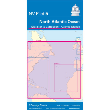 NV CHARTS Pilot 5 Carte marine Hauturière Atlantique Nord