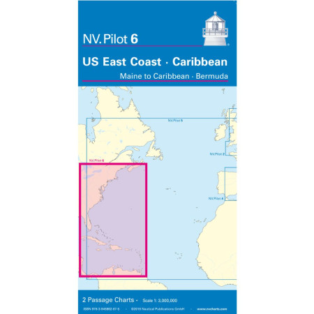 NV CHARTS Pilot 6 Carte Hauturière Côte Est US Caraïbes