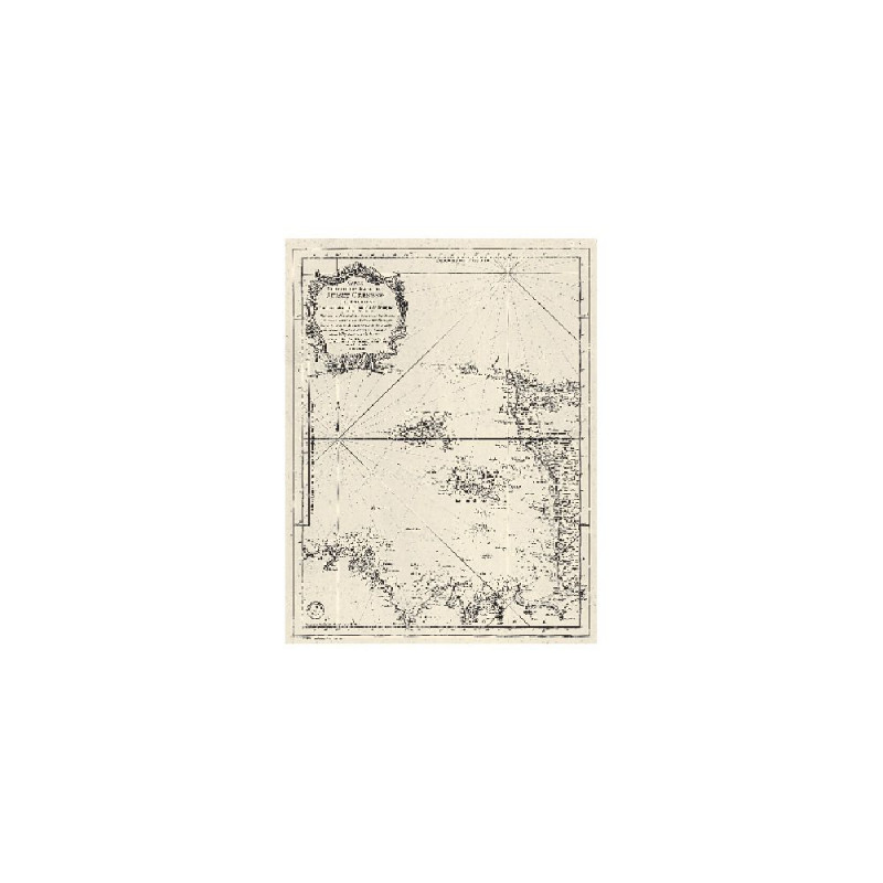SHOM 0070-WN Carte ancienne des Isles de Jersey Grenesey et