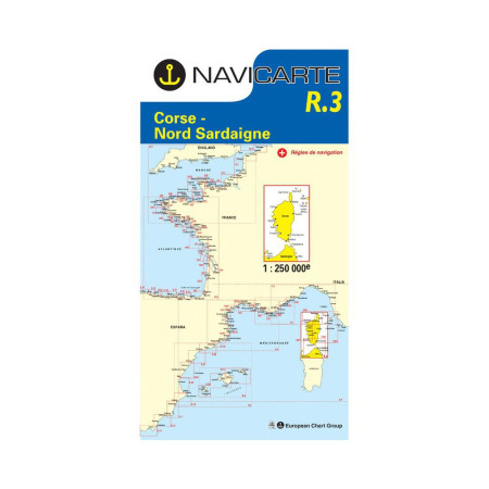 NAVICARTE Carte n°r3 Corse - Nord Sardaigne