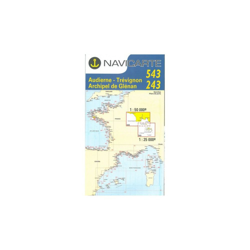 NAVICARTE Carte double n°543 et n°243 Audierne-Trévignon
