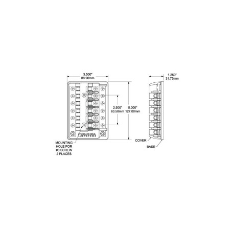 BLUE SEA Porte fusible 6 positions