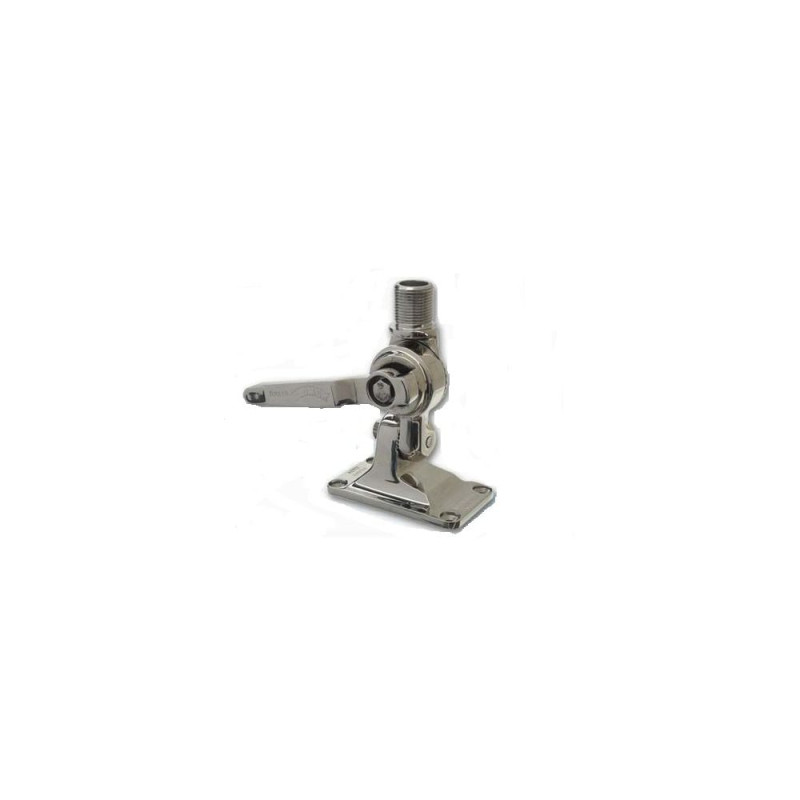 GLOMEX RA116SS Embase plat pont chrome 2 axes