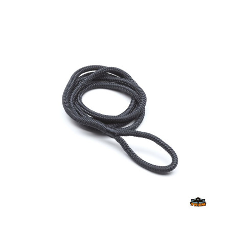 Tresse polyester noire pour pare-battage Ø6mm - 1,5m