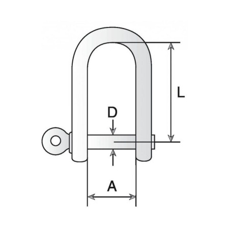 Manille droite galva marquée Ø22mm vrac