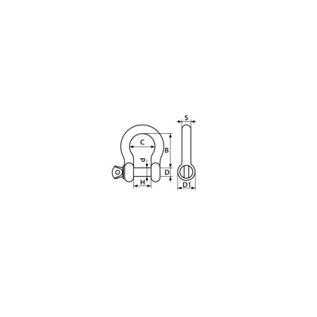Manille lyre galva marquée Ø20mm vrac