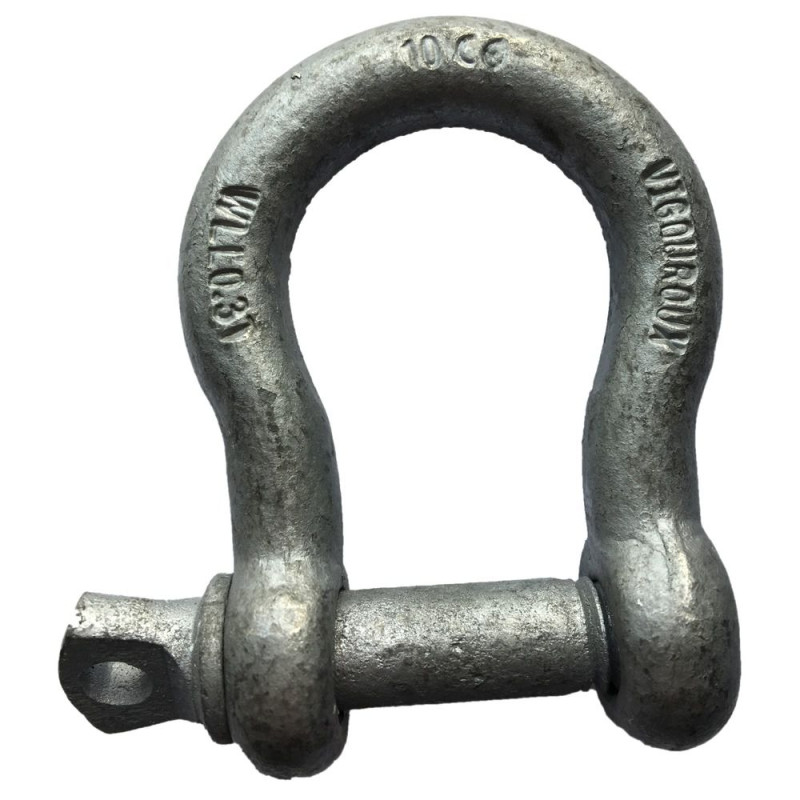Manille lyre galva marquée Ø22mm vrac