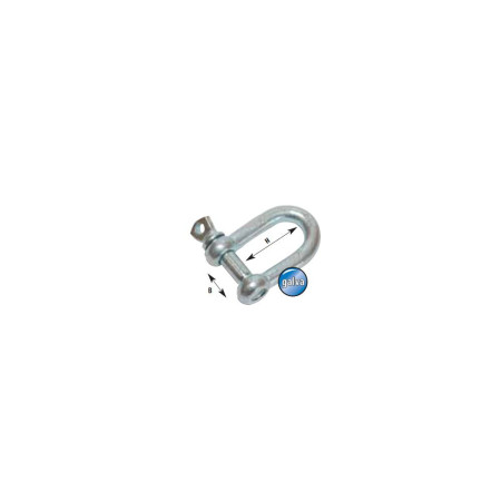 VIGOUROUX Manille galva droite 6mm VRAC