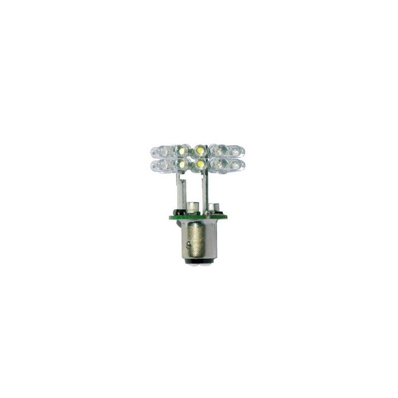 MANTAGUA Ampoule LED BAY15D double blanc neutre dif. 360°