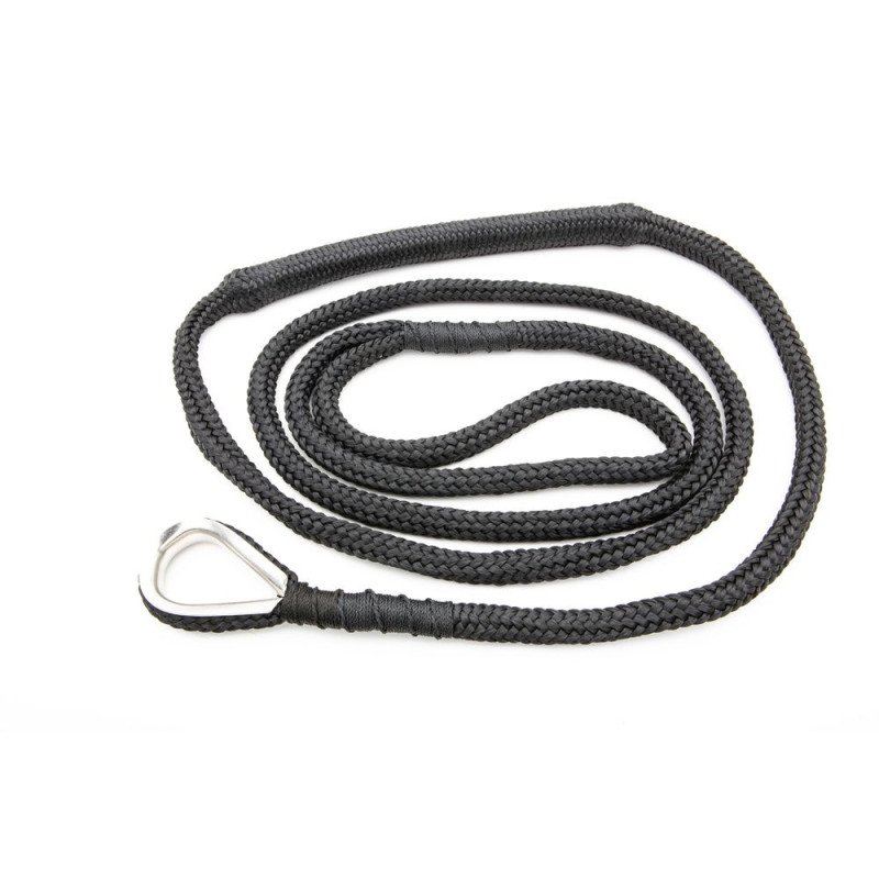 Amarre Polyester ø15mm avec amort. boucle 1,6m et cosse inox