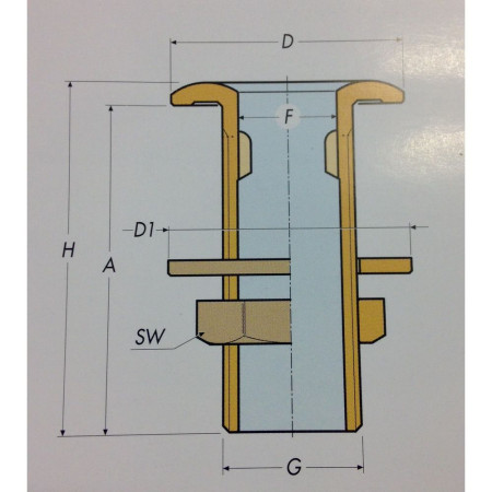 GUIDI Passe coque 1"1/4  VRAC