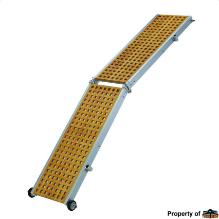 TREM Passerelle pliable en caillebotis + alu 2m