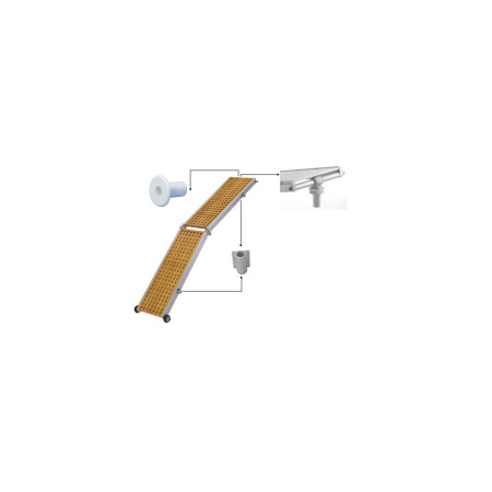 TREM Passerelle pliable en caillebotis + alu 2m60