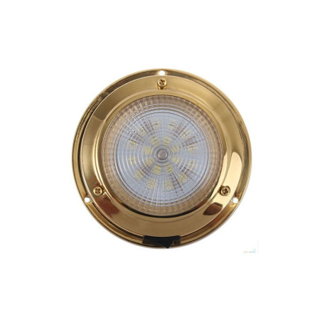 Plafonnier LED laiton Ø ext. 137mm Ø verre 122mm