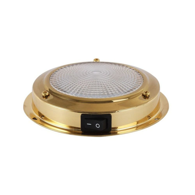 Plafonnier LED laiton Ø ext. 168mm Ø verre 150mm