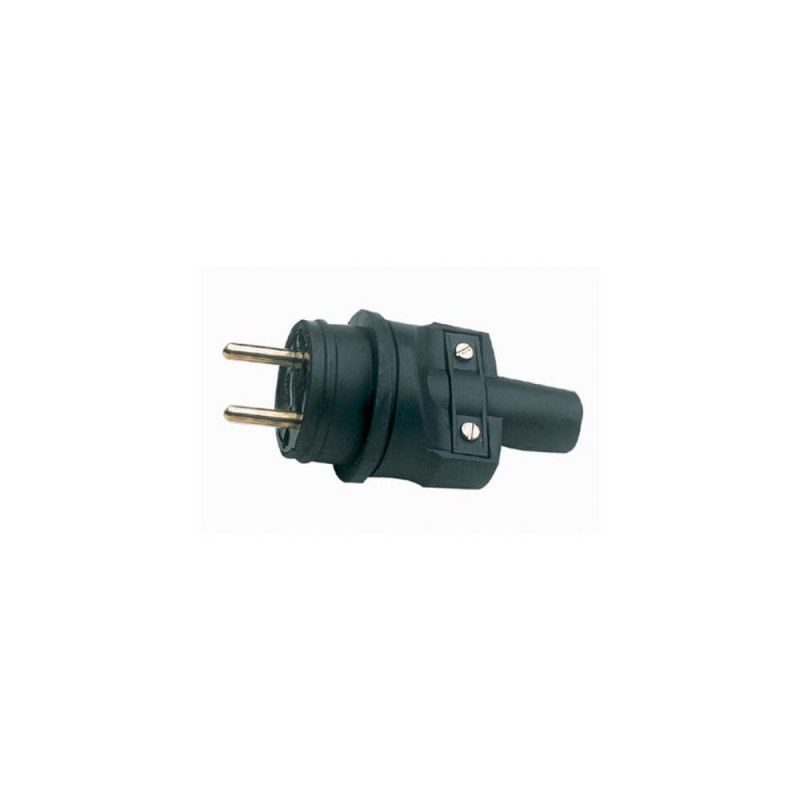 Fiche 230V mâle caoutchouc