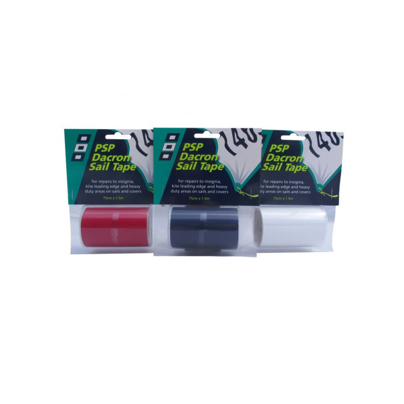 PSP Adhésif pour réparation de voile Dacron 75mm x 1.5m Bleu