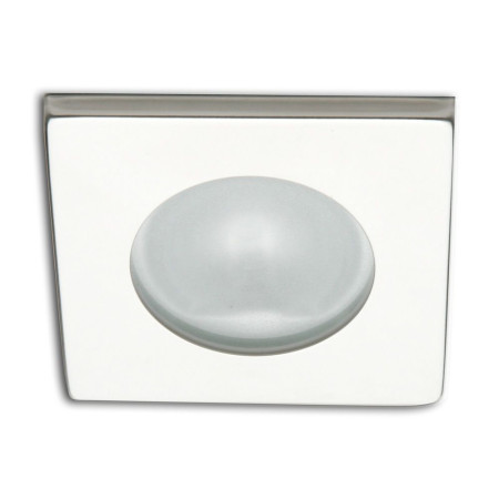 Spot carré RAY à Led lumière blanche froide laiton laqué bla