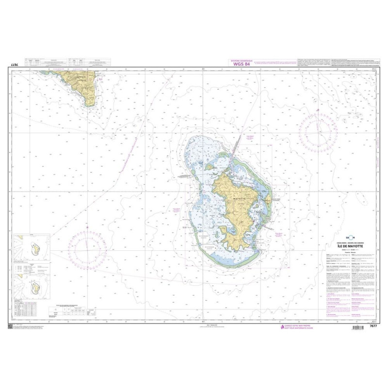 SHOM 7677 à plat Mayotte