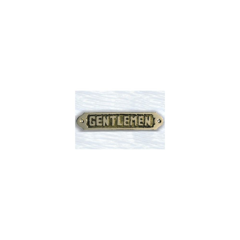 Plaque laiton : gentlemen