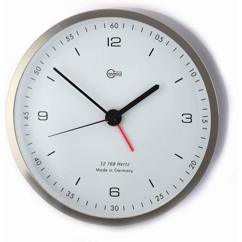 BARIGO Pentable pendule blanche avec alarme