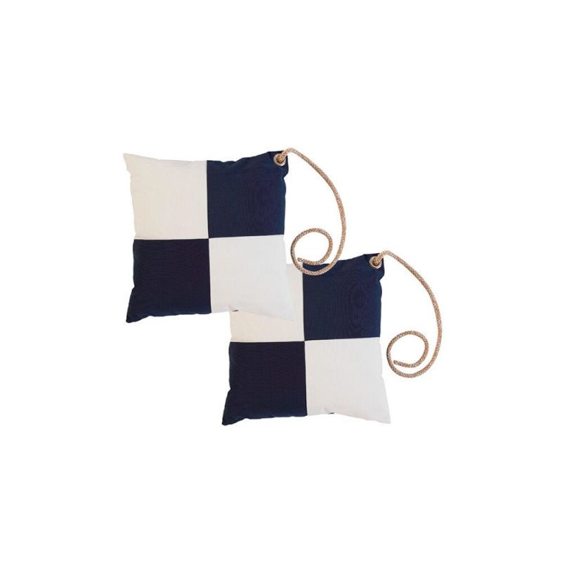 MARINE BUSINESS Lot de 2 coussins WATERPROOF BLEU/BLANC