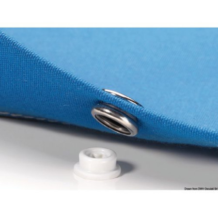 Bouton universel CAF-COMPO filet court blanc