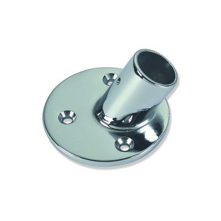 FORESTI Support plat pont laiton chromé pour hampe Ø22mm/60°