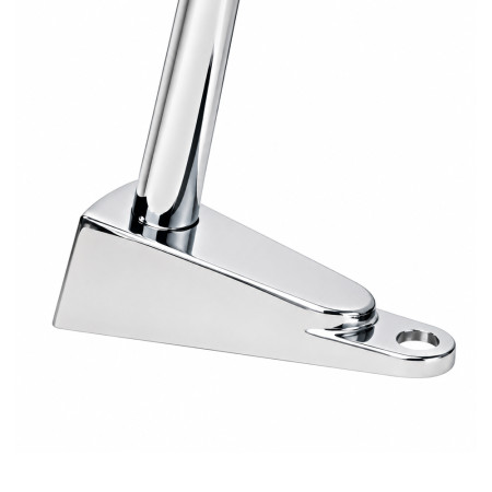 FORESTI Support plat pont laiton chromé pour hampe Ø13mm