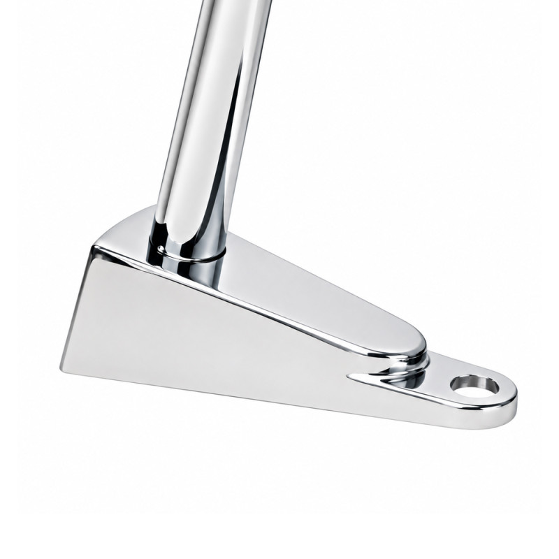 FORESTI Support plat pont laiton chromé pour hampe Ø13mm