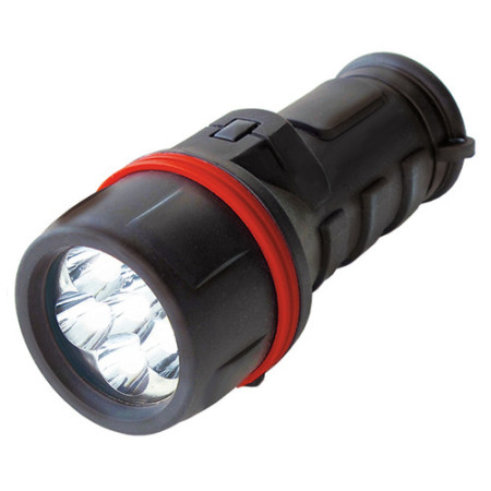 Lampe torche étanche antichoc 6 LED - 4 piles AA