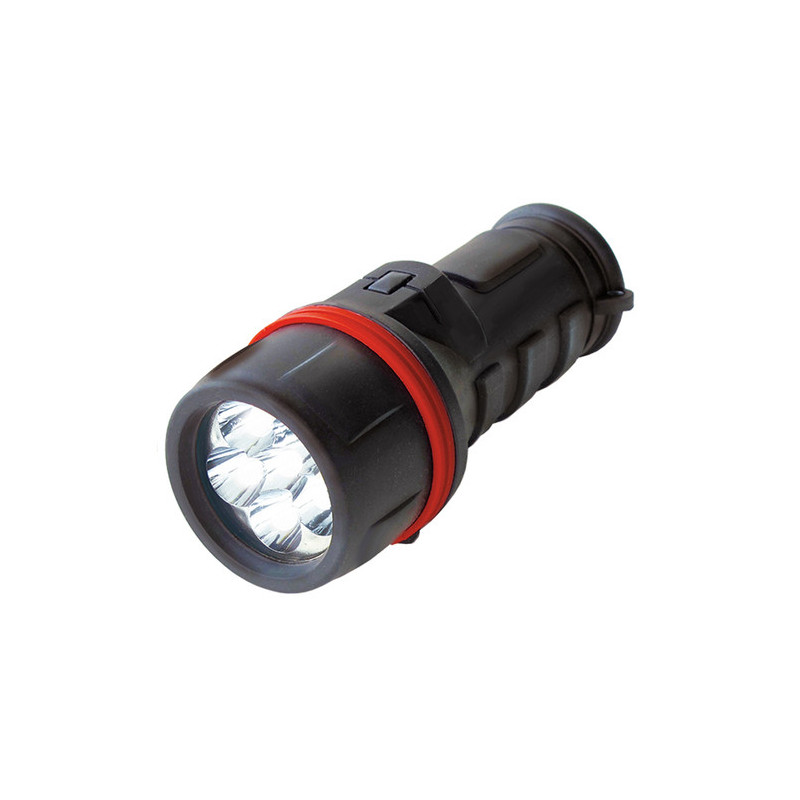 Lampe torche étanche antichoc 6 LED - 4 piles AA