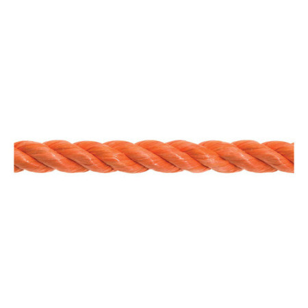 Corde torsadée en polypropylène - Ø 14 mm - rupture 2500 kg - orange