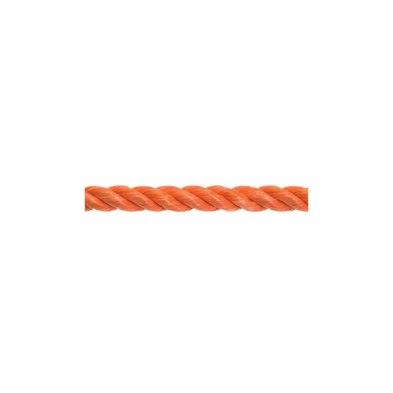 Corde torsadée en polypropylène - Ø 14 mm - rupture 2500 kg - orange