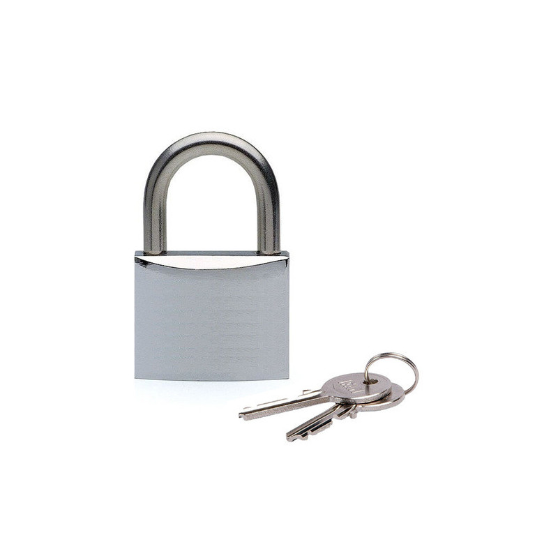 Cadenas chrome avec anse inox - 40 mm - large