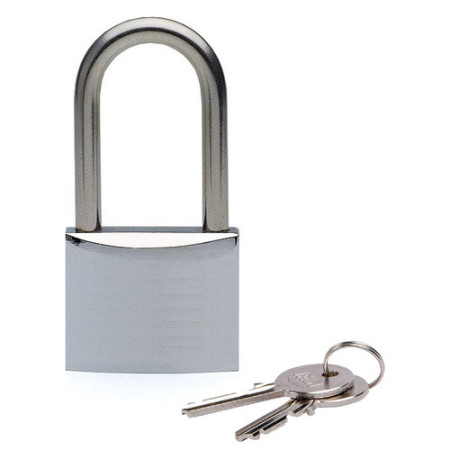 Cadenas chrome avec anse inox longue - 30 mm