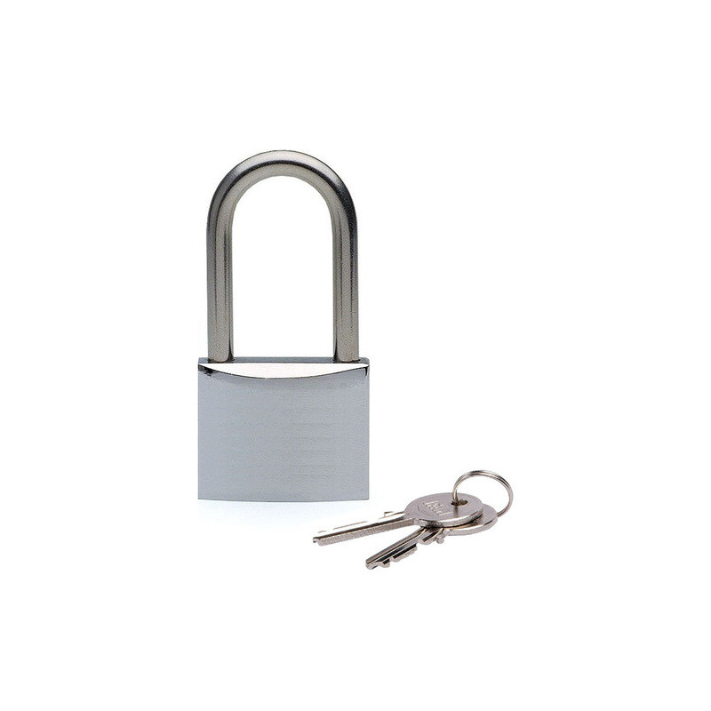Cadenas chrome avec anse inox longue - 30 mm