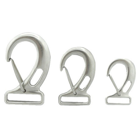 Mousqueton à oeillet pour sangle inox - 72 x 32 mm