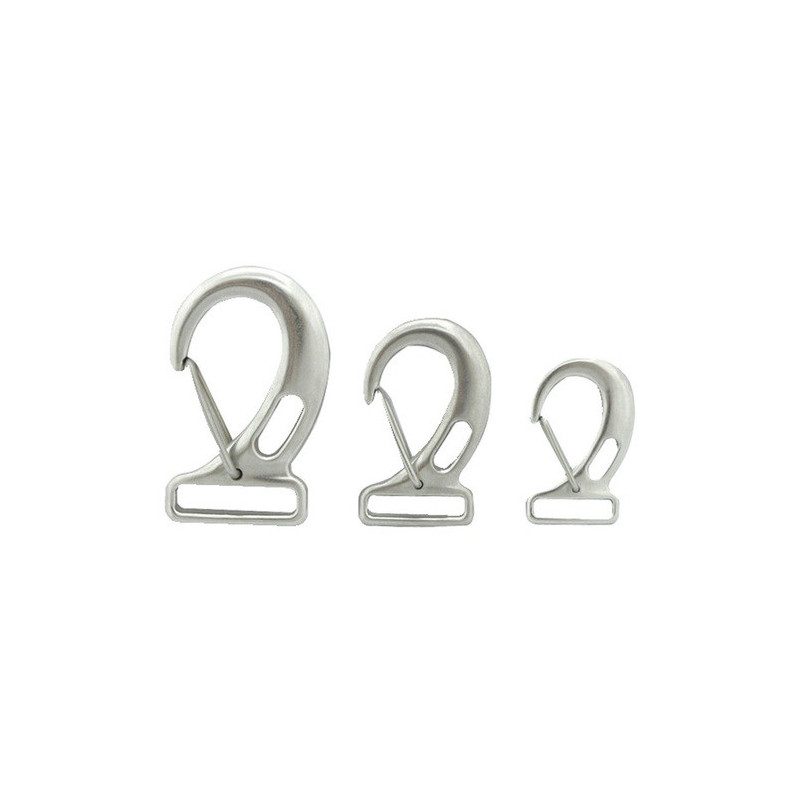 Mousqueton à oeillet pour sangle inox - 72 x 32 mm