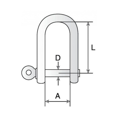 Manille droite galva marquée Ø16mm vrac