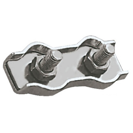 Serre-câble plat double - inox - Ø 4 mm