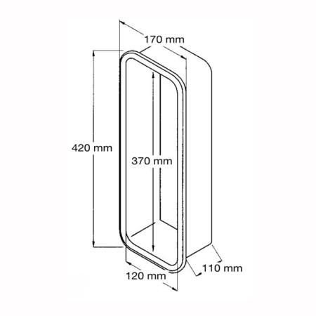 Niche fourre-tout - 120 x 370 x 110 mm