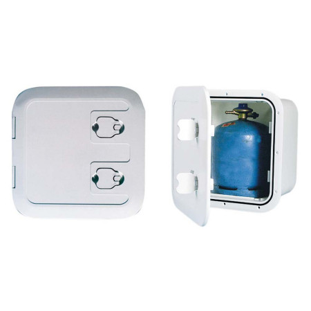 Coffre pour bouteille de gaz - 370 x 370 x 250 mm - fermeture à levier - ventila